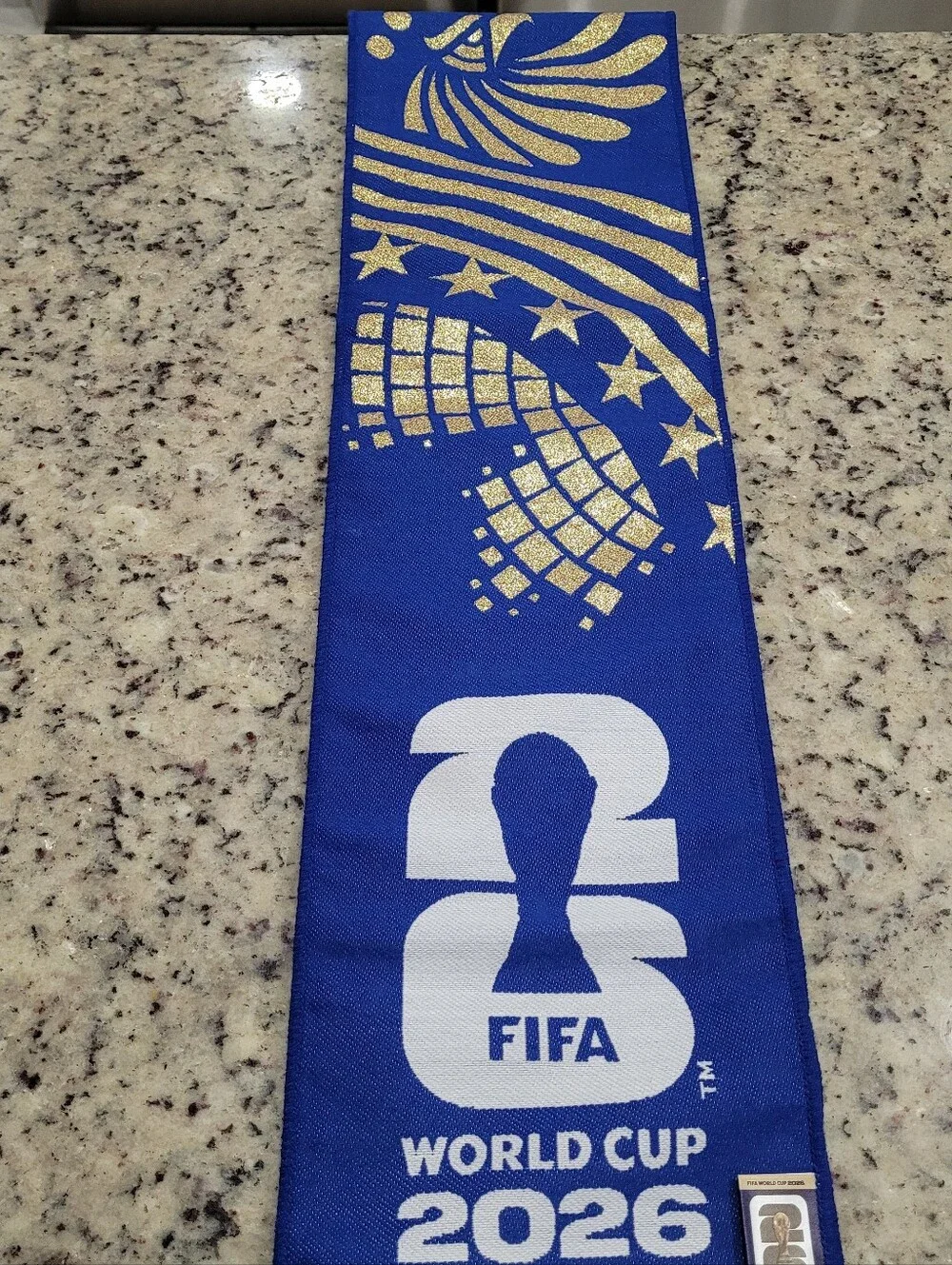 Fifa World Cup Final 2026 Scarf Blue And gold New York New Jersey